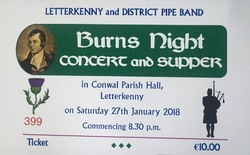 Letterkenny Pipe Band Annual Burns Night picture