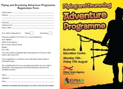Final Reminder re Summer Adventure Programme for Pipers and Drummers picture