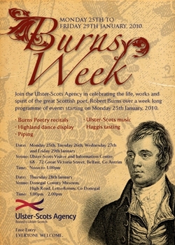 Burns Week plans announced by Ulster-Scots Agency picture