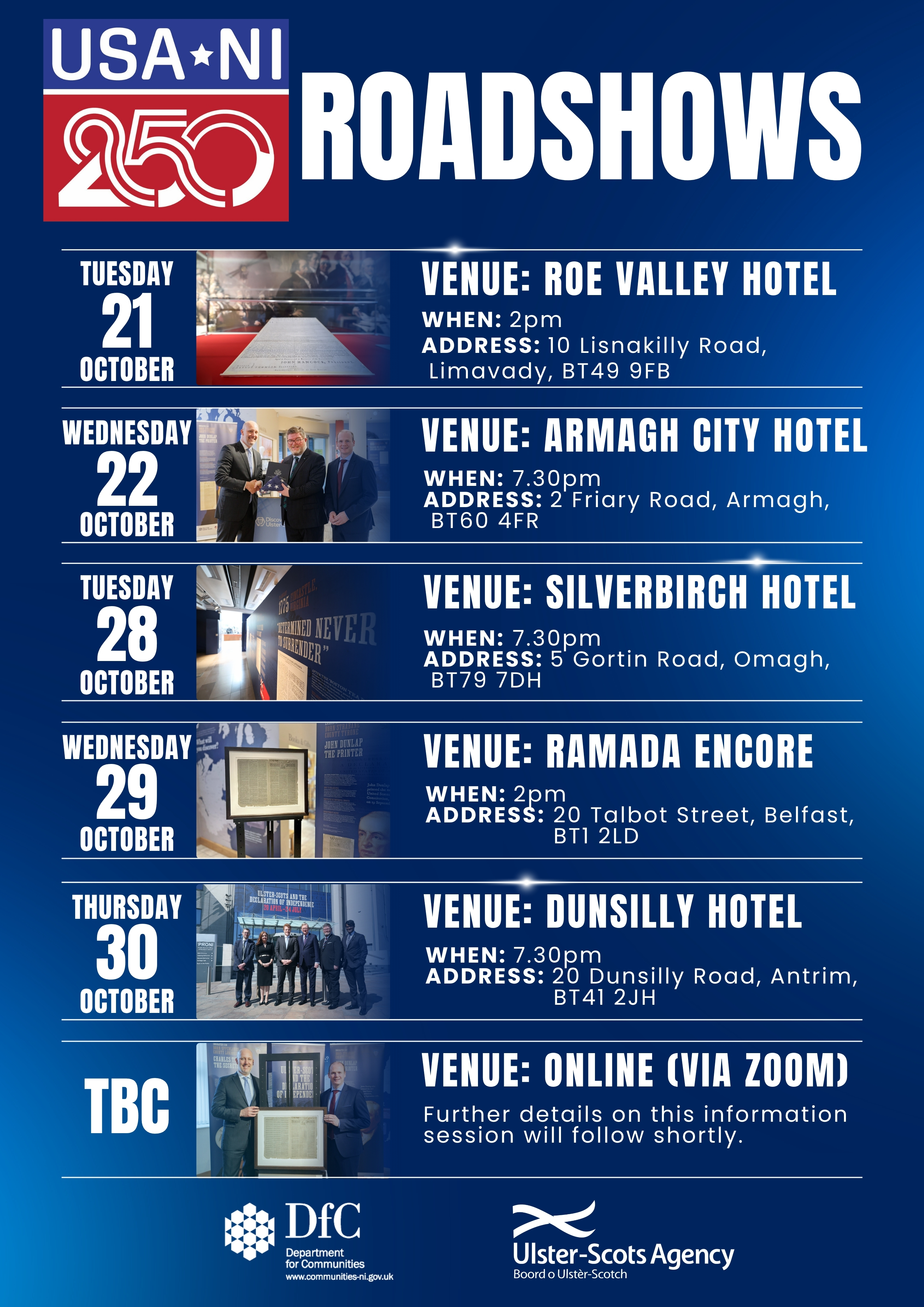 US-NI 250 Funding Roadshow dates