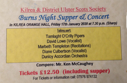 Kilrea & District Ulster-Scots Society - Burns Supper picture