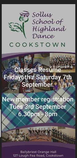 Highland Dance Classes commence in Cookstown picture