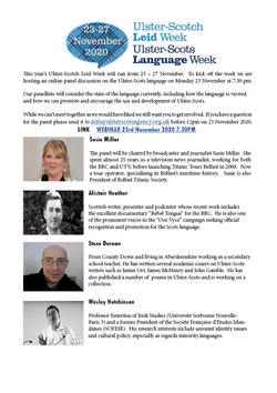 Ulster-Scots Language Webinar  picture