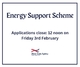 Agency Opens New Energy Support Scheme