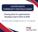 Ulster-Scots Agency Opens Community Festivals Grant